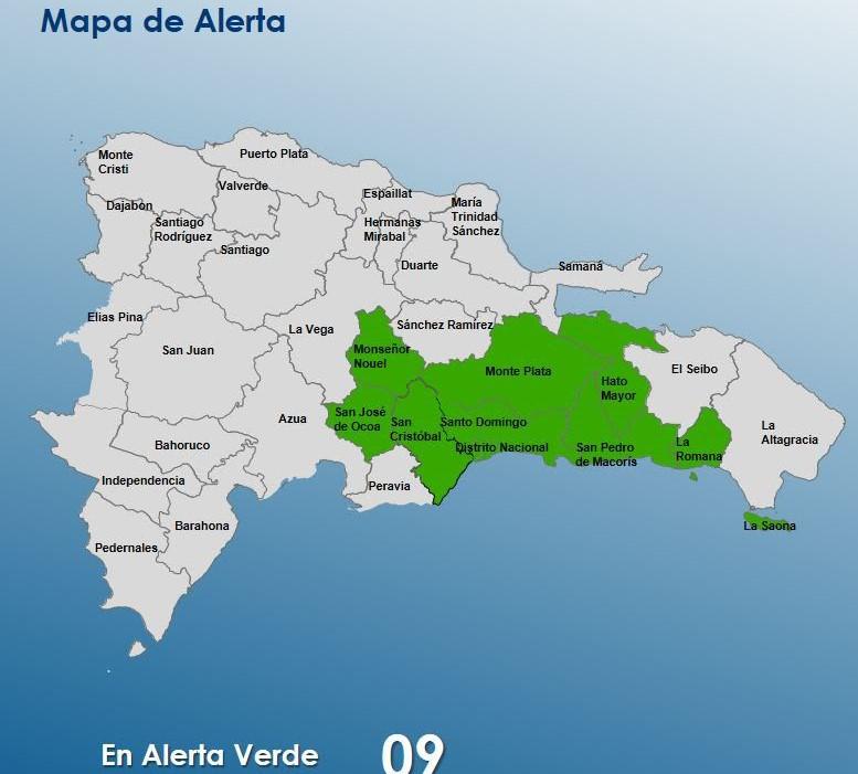 Onda tropical aumentará las lluvias este domingo; nueve provincias están bajo alerta