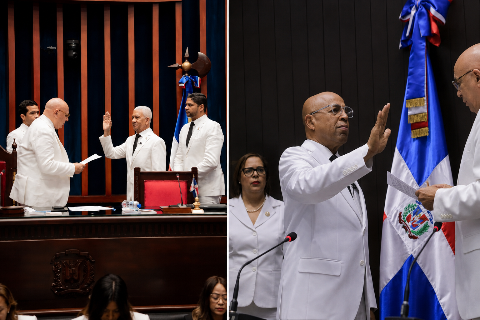 Ricardo de los Santos y Alfredo Pacheco son reelectos al frente del Senado y la Cámara de Diputados