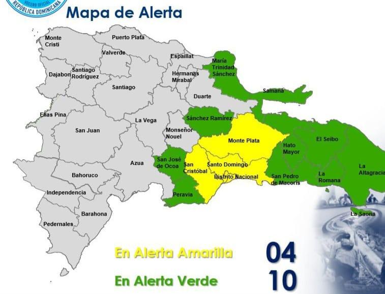 Indomet y COE mantienen alertas por lluvias asociadas a remanentes de Dolly