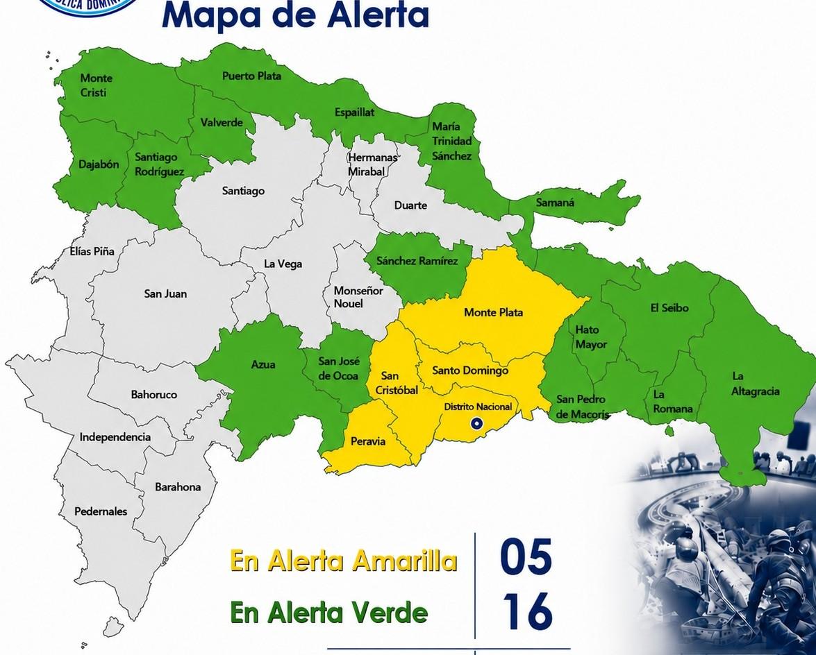 Vaguada asociada a remanentes de Dolly provocará fuertes aguaceros; COE eleva cinco provincias a alerta amarilla