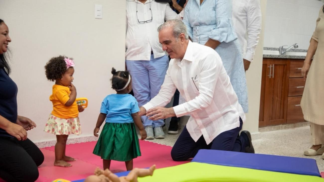 Abinader inaugura Caipi República de Colombia para atender a 250 niños de ocho sectores