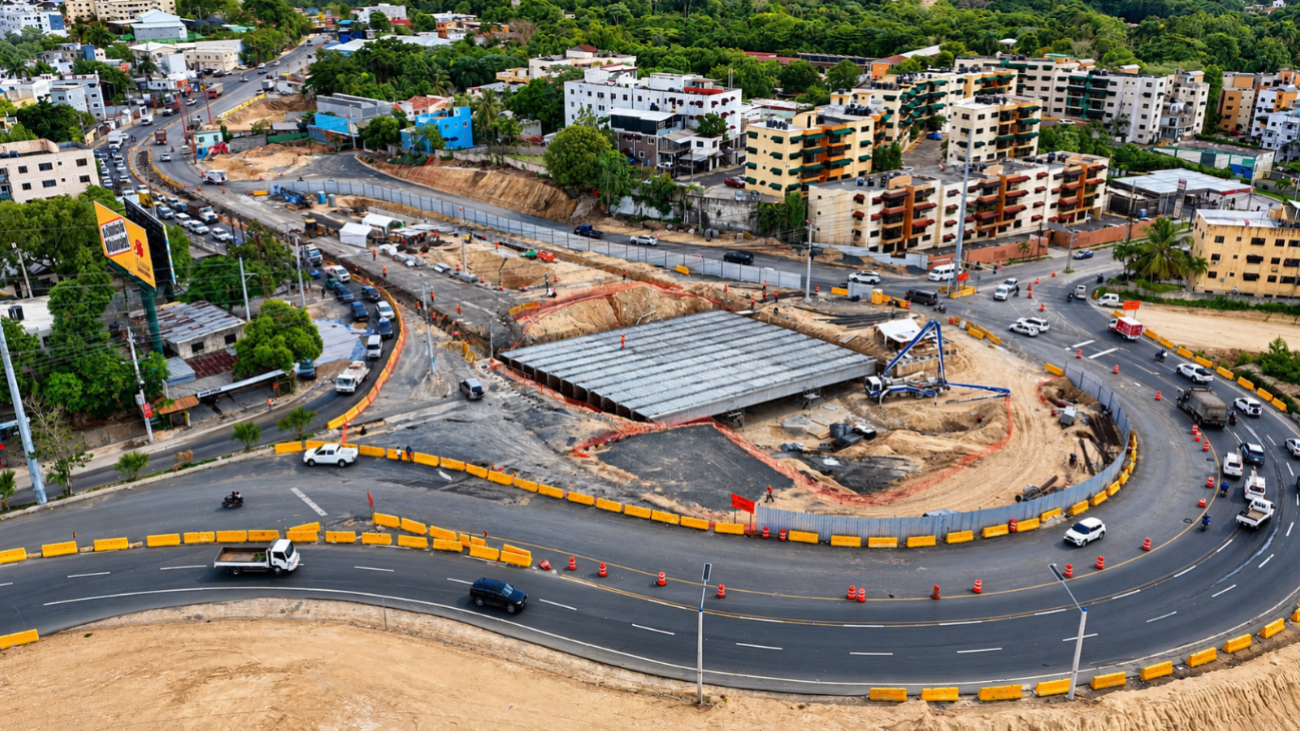 Avanzan túnel y viaducto en República de Colombia para mejorar el tránsito del Gran Santo Domingo