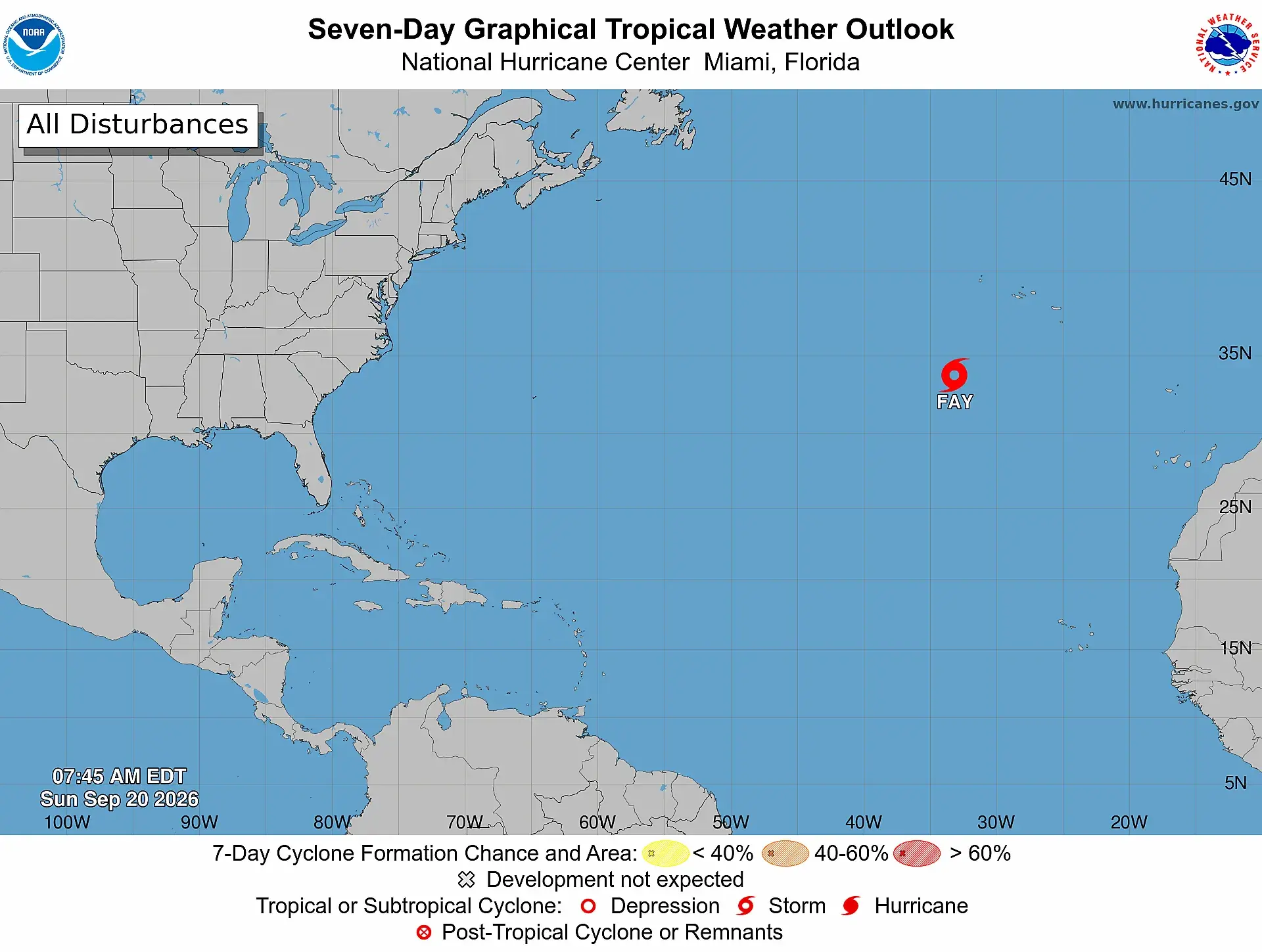 Calor y aguaceros marcarán este domingo; tormenta tropical Fay no representa peligro para República Dominicana
